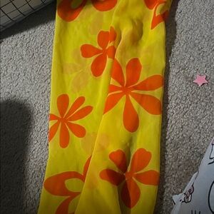 La Blanca Yellow and Orange Floral Scarf